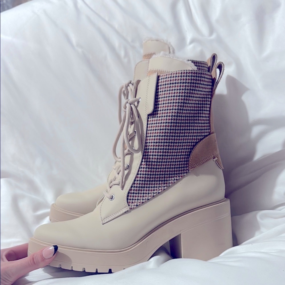Stylish Beige and Brown Women's Boots, Franco Sarto water resistant snow boot